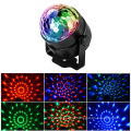 Hot Sales 3W Mini RGB Sound Activated Disco Club DJ Crystal Magic Ball Stage Light with Remote Control